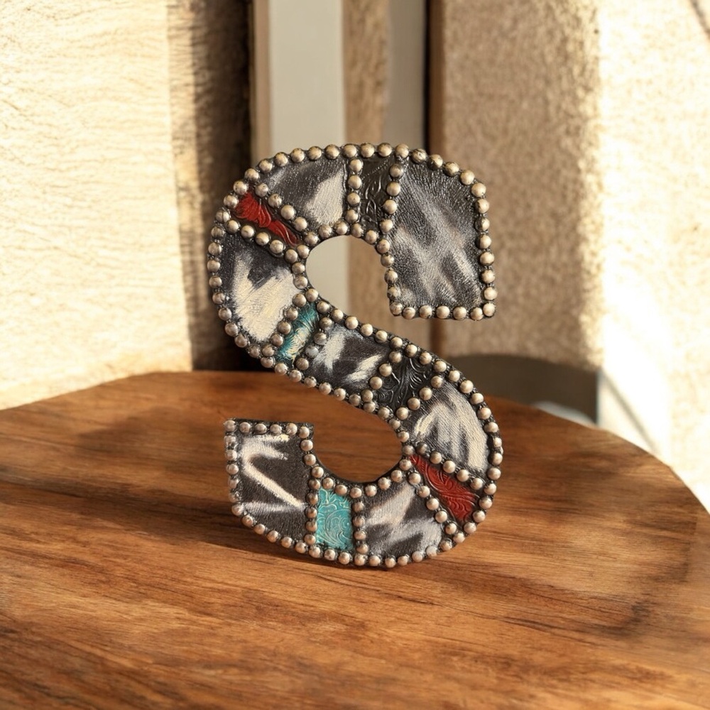 12” Western-Style Metal Letter “S” | Rustic Decor | Custom Available